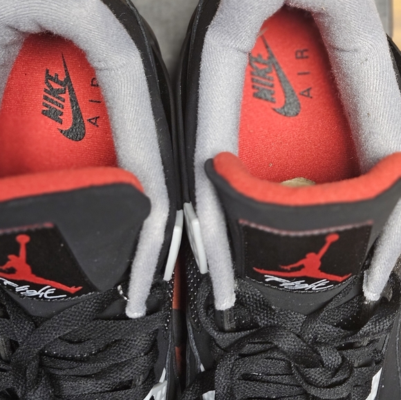 New Jordan Retro Bred 4 Men's Size 13 Shoes - Picture 10 of 13